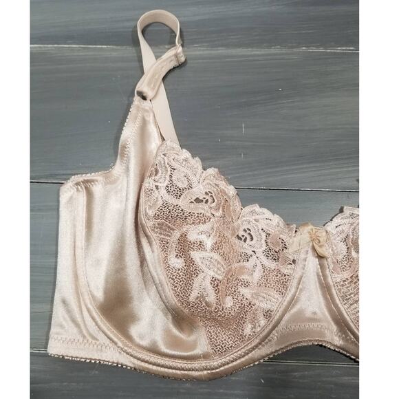 Carnival Bra Underwire Minimizer 509 Satin and Lace 44DD Champagne - Picture 3 of 10